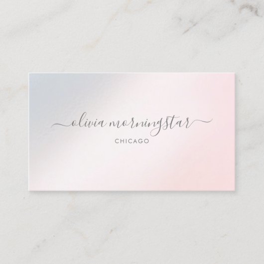 Carte De Visite Moderne Lumineuse Lush Minimaliste (Devant)