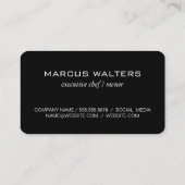 Carte De Visite Moderne Luxe Metallic avec Icon (Dos)