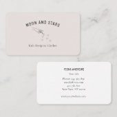 Carte De Visite Moderne, mains avec baguette magique et étoiles, (Devant / Derrière)