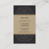 CARTE DE VISITE moderne mandala oriental noir or (Dos)