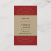 CARTE DE VISITE moderne mandala oriental rouge or (Dos)