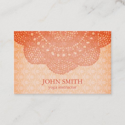 Carte De Visite Moderne Mandala Yoga Instructeur Business Ca (Devant)