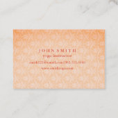 Carte De Visite Moderne Mandala Yoga Instructeur Business Ca (Dos)