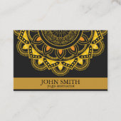 Carte De Visite Moderne Mandala Yoga Instructeur Business Ca (Devant)