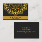 Carte De Visite Moderne Mandala Yoga Instructeur Business Ca (Devant / Derrière)