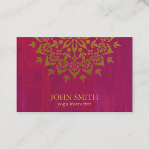 Carte De Visite Moderne Mandala Yoga Instructeur Business Ca