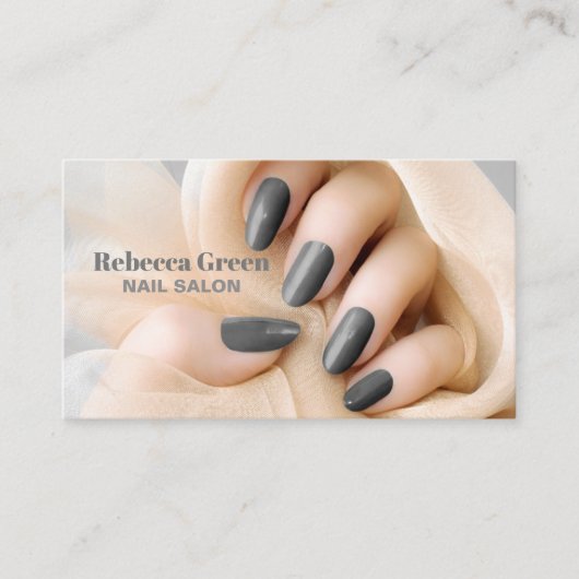 Carte De Visite Moderne Manicuriste À La Mode Nail Artist Nail Sal (Devant)