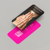 Carte De Visite Moderne Manicuriste Nail Artiste Nail Salon Rose