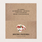 Carte De Visite Moderne Meilleure pizza dans la ville professionne (Extérieur déplié)