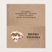 Carte De Visite Moderne Meilleure pizza dans la ville professionne (Extérieur déplié)
