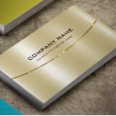 Carte De Visite Moderne Métallique Faux Or Texture inoxydable