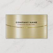 Carte De Visite Moderne Métallique Faux Or Texture inoxydable (Devant)