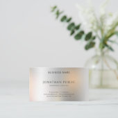 Carte De Visite Moderne Métallo look élégant Modèle simple (Debout devant)