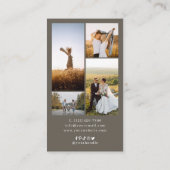 Carte De Visite Moderne minimal 4 Photo Photographe (Dos)