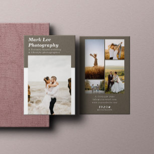 Carte De Visite Moderne minimal 4 Photo Photographe