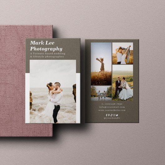 Carte De Visite Moderne minimal 4 Photo Photographe