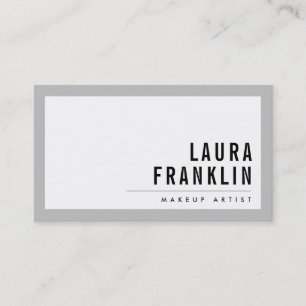 Carte De Visite MODERNE MINIMAL bold nom doux gris noir