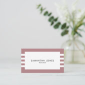Carte De Visite Moderne Minimal Dusty Rose Blancs Freelancer (Debout devant)