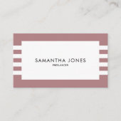Carte De Visite Moderne Minimal Dusty Rose Blancs Freelancer (Devant)