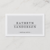 Carte De Visite MODERNE MINIMAL élégant bordure gris clair noir (Devant)