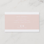Carte De Visite MODERNE MINIMAL élégant rose vif clair clair (Dos)