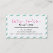 Carte De Visite MODERNE MINIMAL FRONTIÈRE simple menthe vert rose  (Devant)