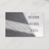 Carte de visite moderne minimal léger de marbre (Dos)