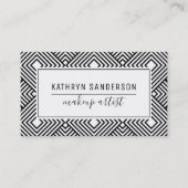 Carte De Visite MODERNE MINIMAL motif simple noir blanc (Devant)