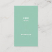 Carte De Visite Moderne minimal Sage Vert élégant tendance (Dos)