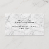 Carte De Visite MODERNE MINIMAL simple bordure bande de marbre gri (Dos)