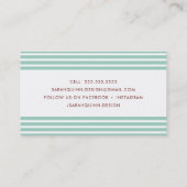 Carte De Visite MODERNE MINIMALE MARINE DE MAIN rouge blanc (Dos)