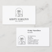 Carte De Visite MODERNE MINIMALIST Immobilier immobilier maison de (Devant / Derrière)