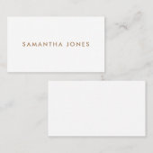 Carte De Visite Moderne minimaliste (Devant / Derrière)