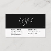 Carte de visite moderne minimaliste (Dos)