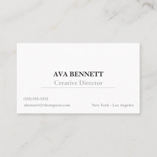 Carte de visite moderne minimaliste (Devant)