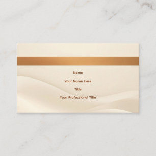 Carte de visite moderne minimaliste beige et marro