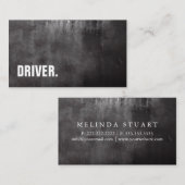 Carte De Visite Moderne minimaliste Blackboard DRIVER Professionne (Devant / Derrière)