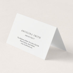 Carte De Visite Moderne minimaliste blanc professionnel