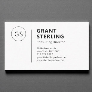 Carte De Visite Moderne minimaliste blanc professionnel
