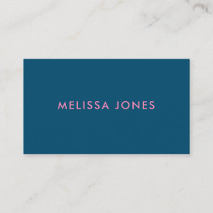 Carte De Visite Moderne minimaliste bleu rose professionnel