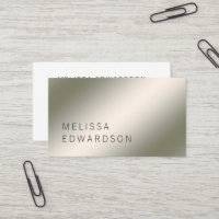 Moderne minimaliste brillant professionnel argent