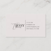 carte de visite moderne minimaliste chic (Dos)