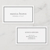 Carte De Visite Moderne minimaliste chic (Devant / Derrière)