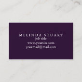 Carte De Visite Moderne minimaliste chic (Dos)