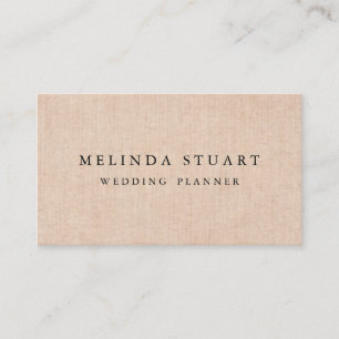 Carte De Visite Moderne minimaliste chic Arrière - plan Burlap
