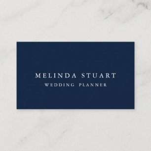 Carte De Visite Moderne minimaliste chic bleu marine