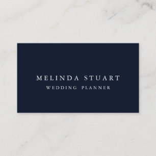 Carte De Visite Moderne minimaliste chic bleu marine