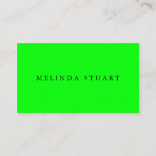 Carte De Visite Moderne minimaliste Chic Lime Vert