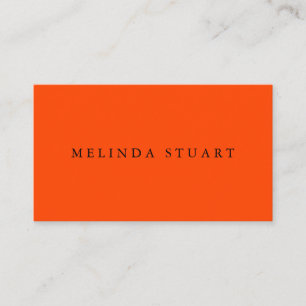 Carte De Visite Moderne minimaliste chic orange