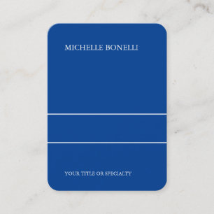 Carte De Visite Moderne minimaliste Couleur Bleu Profond tendance